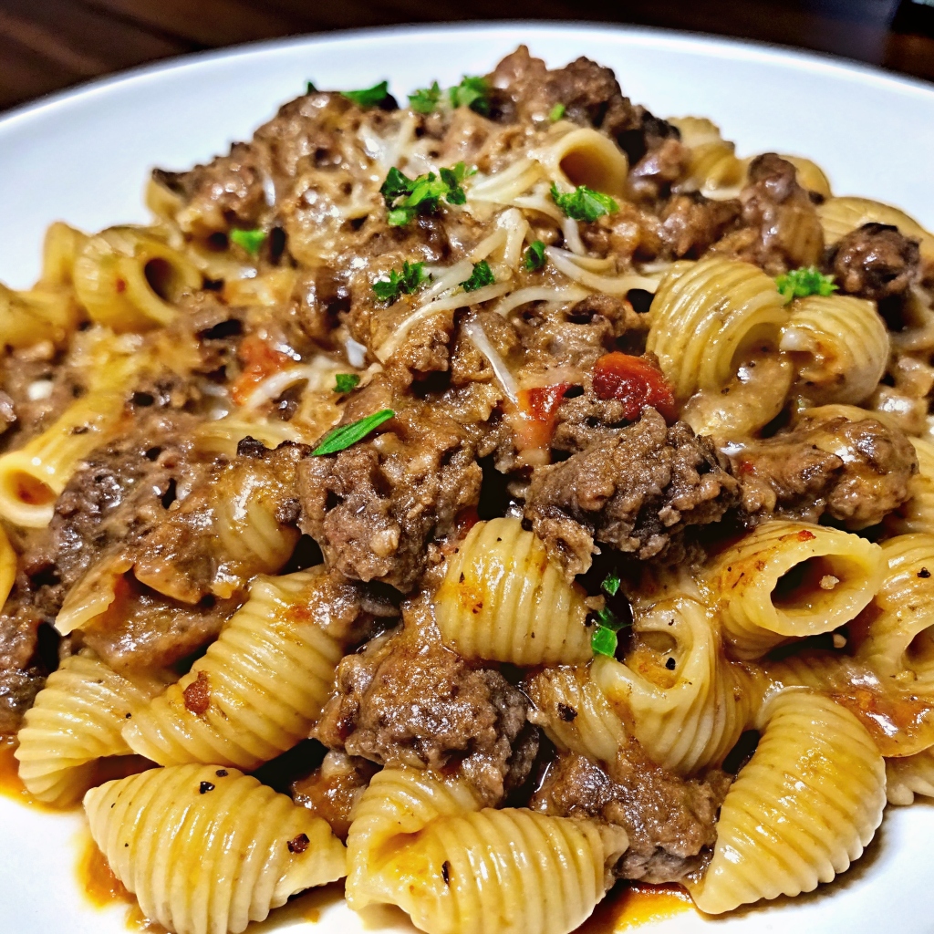 Creamy Paprika Steak Shells Recipe