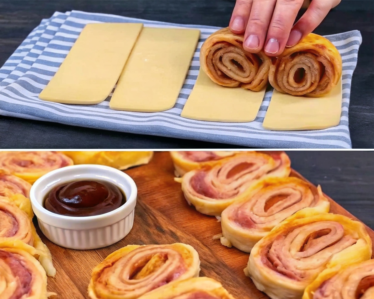Easy Ham and Cheese Puff Pastry Rolls Recipe
