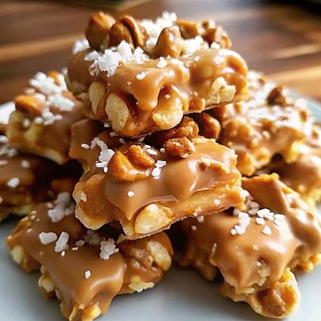 No-Bake Peanut Butter Pretzel Clusters