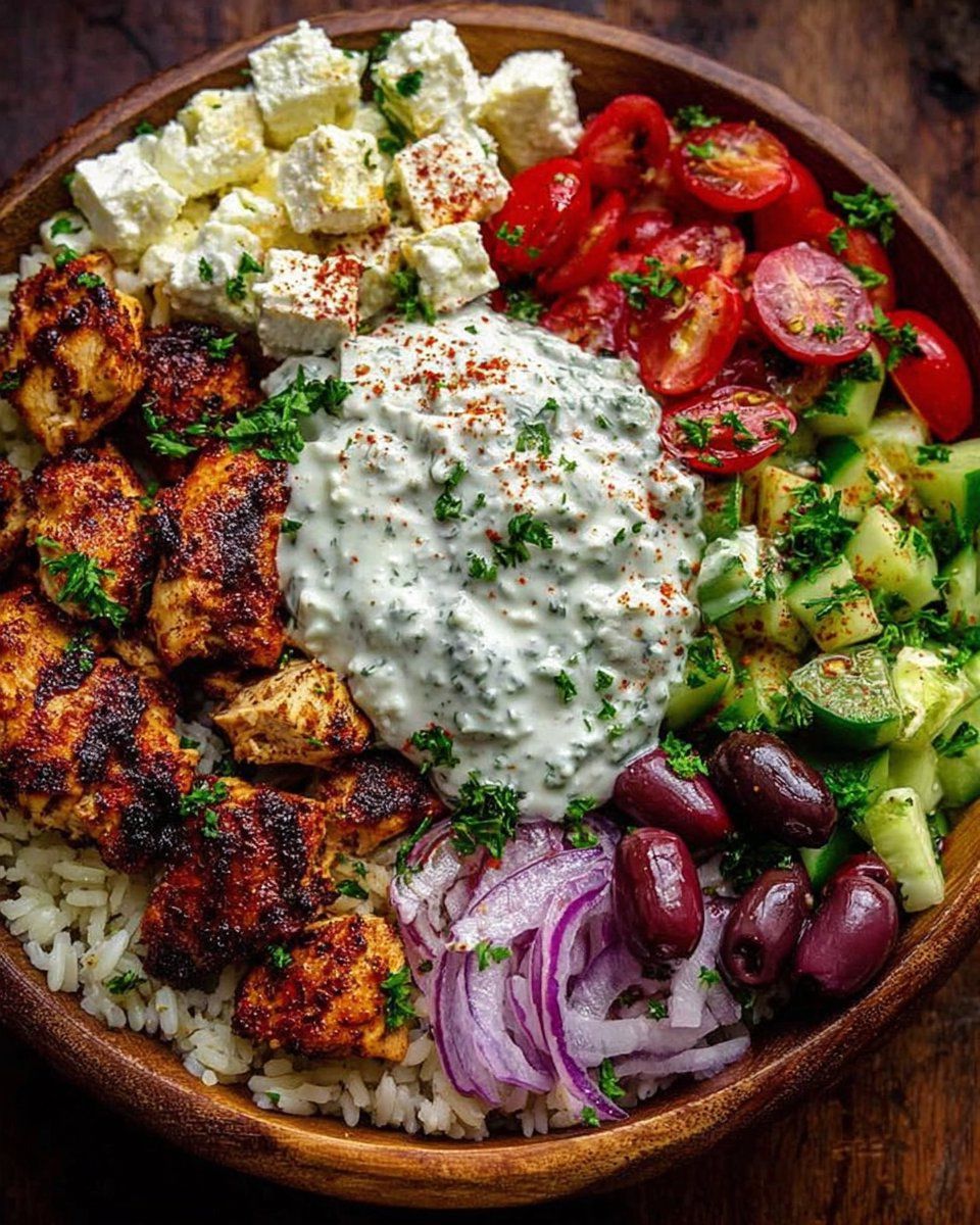 Greek Chicken Souvlaki Bowls