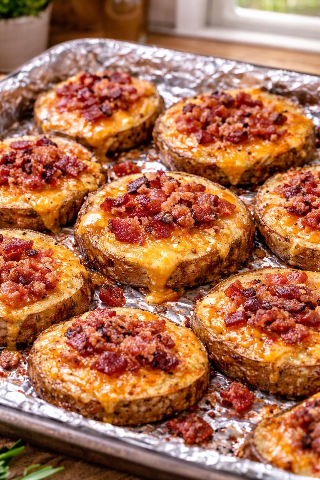 Loaded Cheesy Bacon Potato Rounds