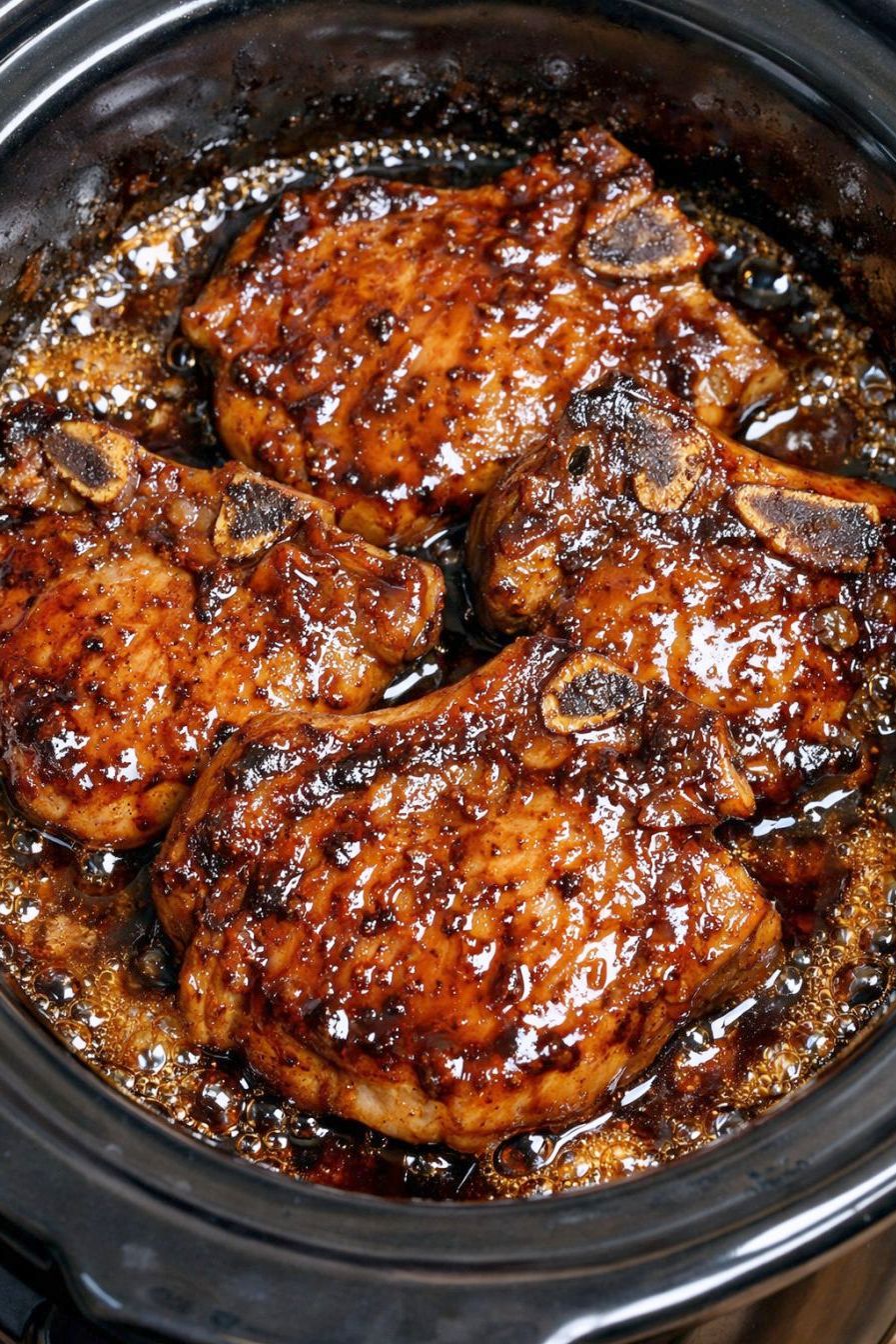 Whiskey Brown Sugar Chops