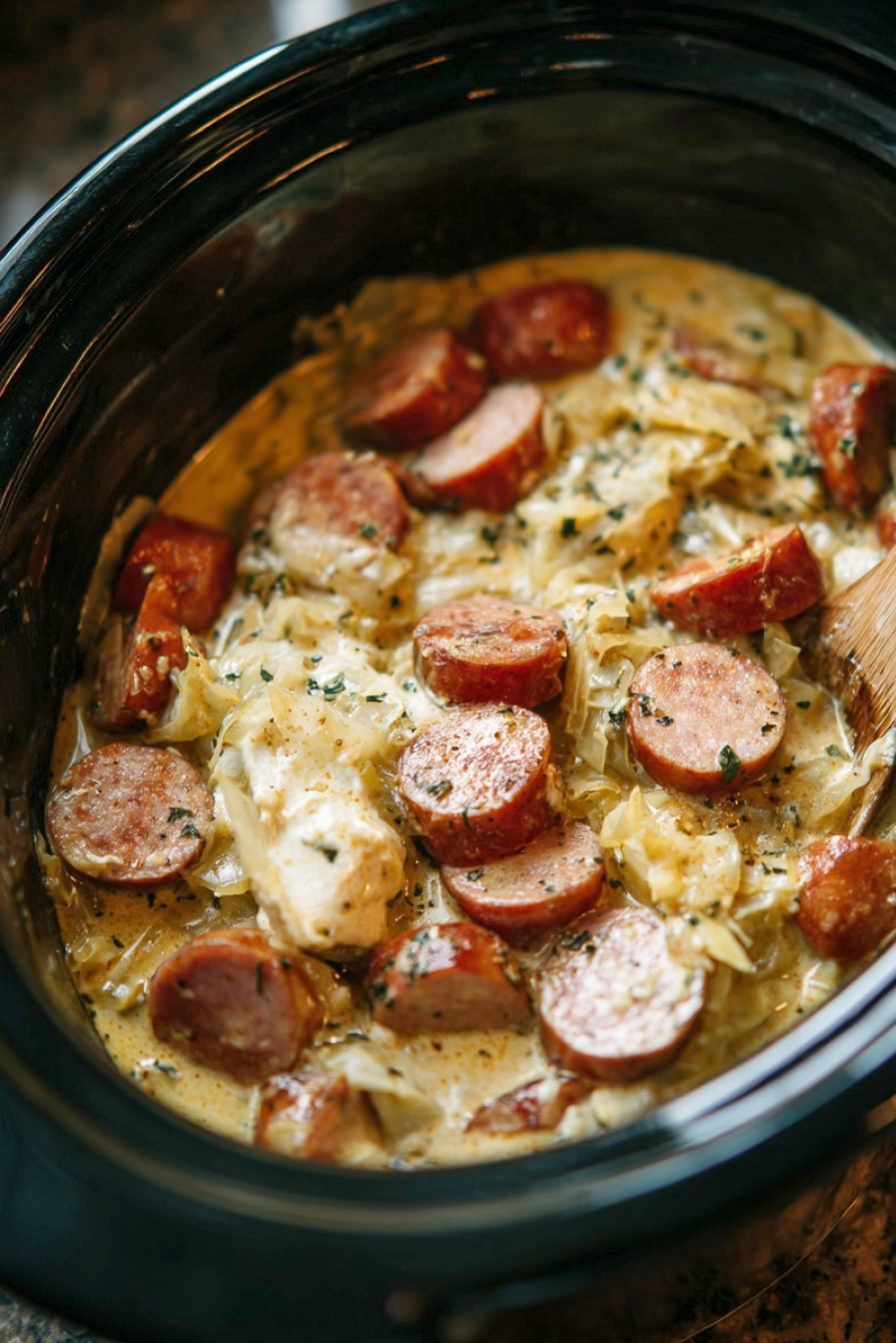 Creamy Cabbage and Sausage