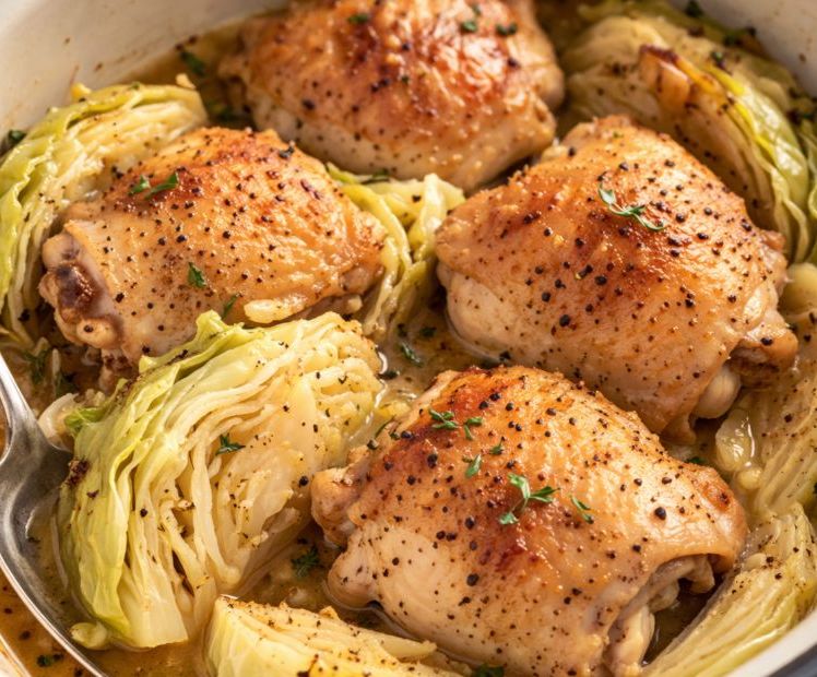 Buttered Cabbage and Chicken