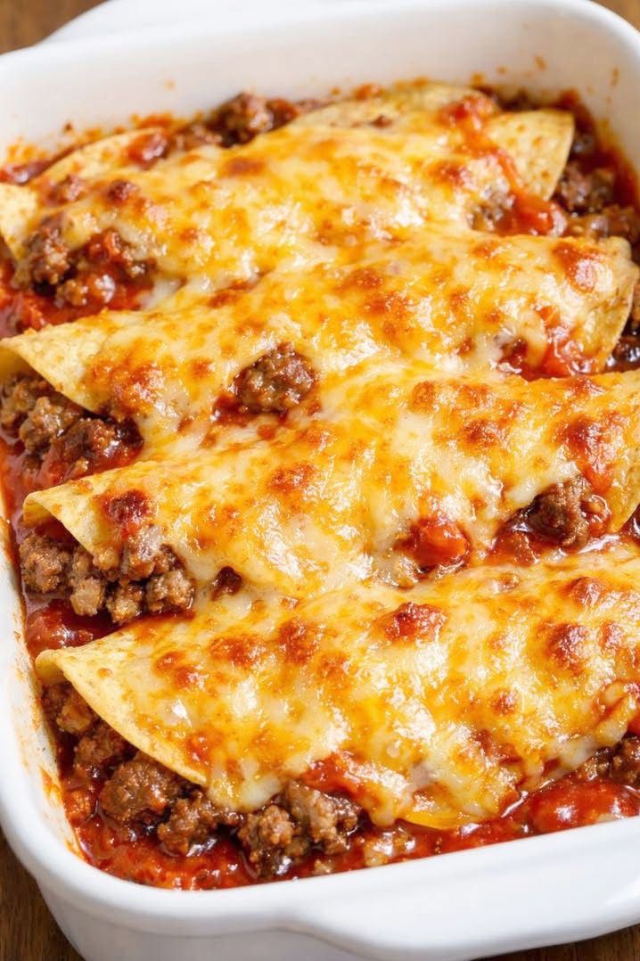 Cheesy Beef Stuffed Shells Bake