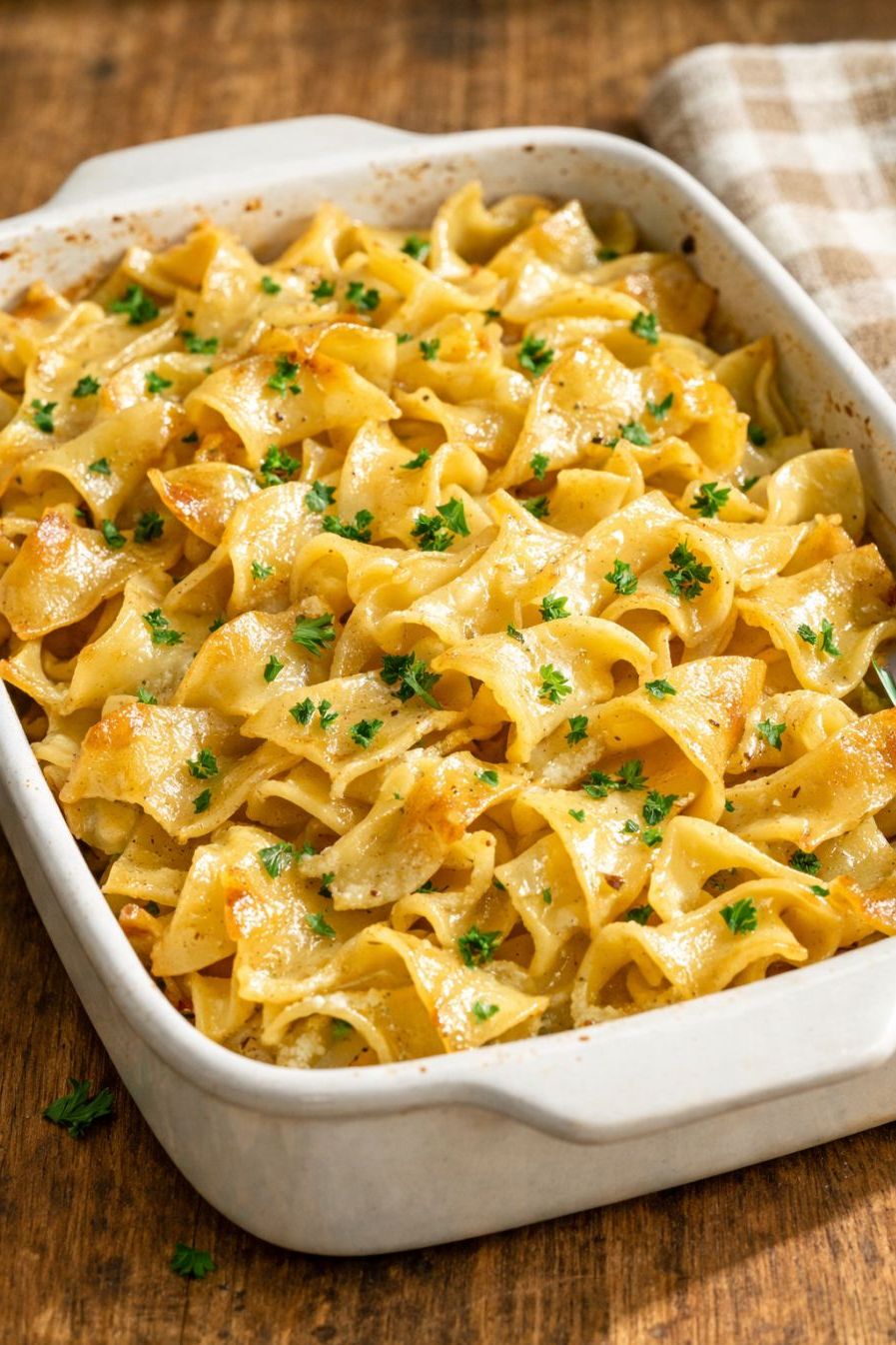 Oven-Baked Amish Buttered Noodles