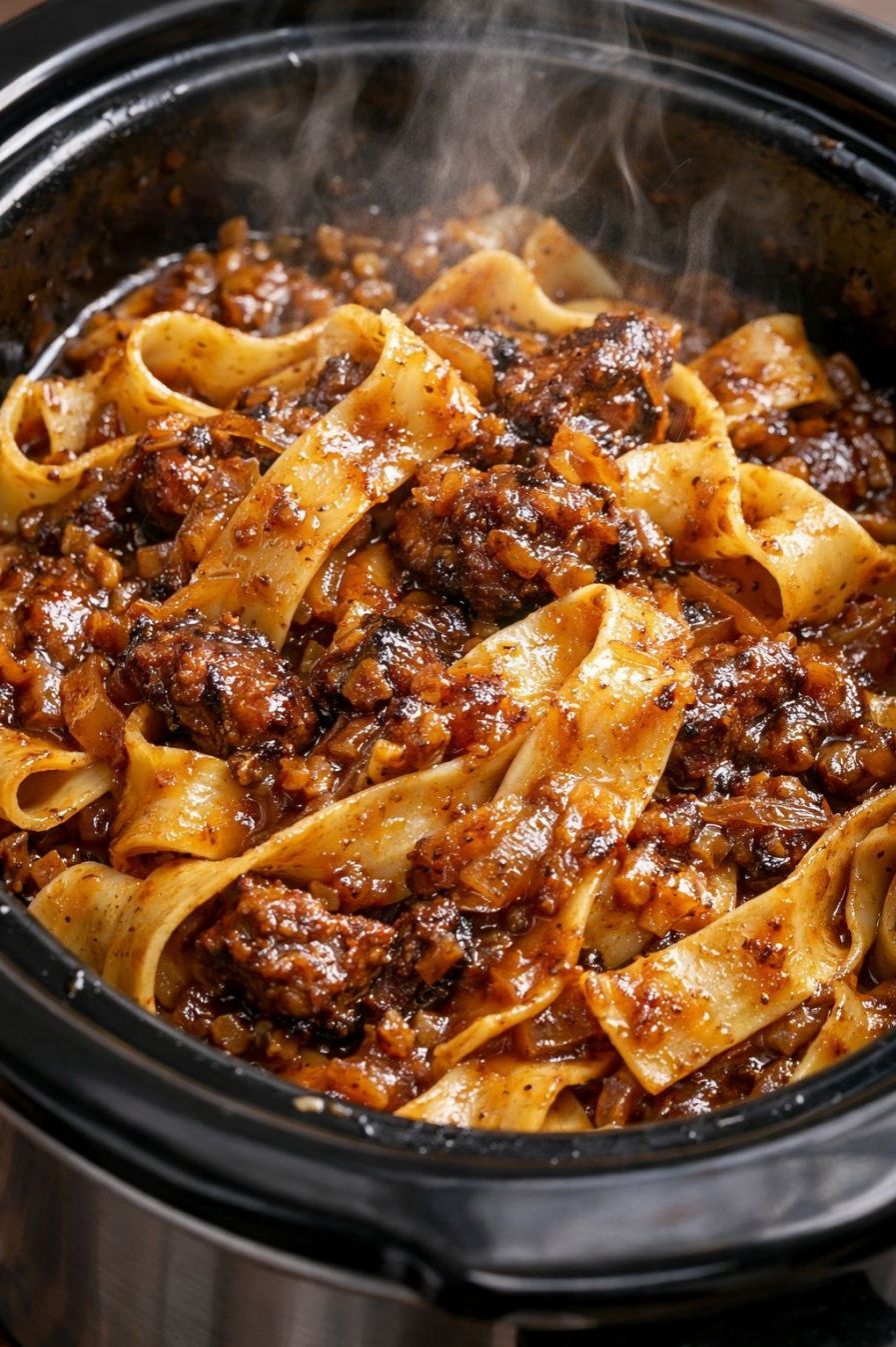 Slow Cooker Ribbon Noodles