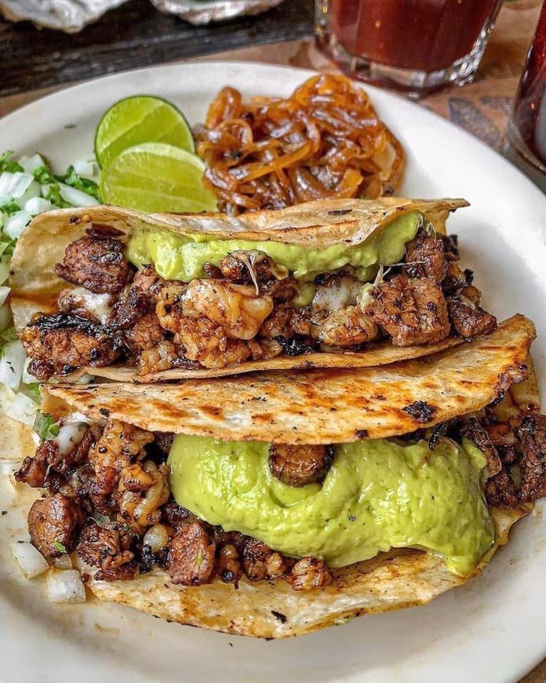 Loaded Chicken Tacos with Avocado Sauce