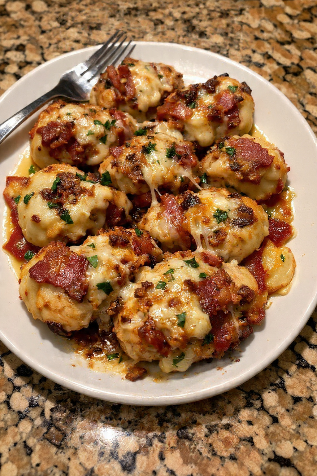 Crispy Bacon Chicken Garlic-Parmesan Bites