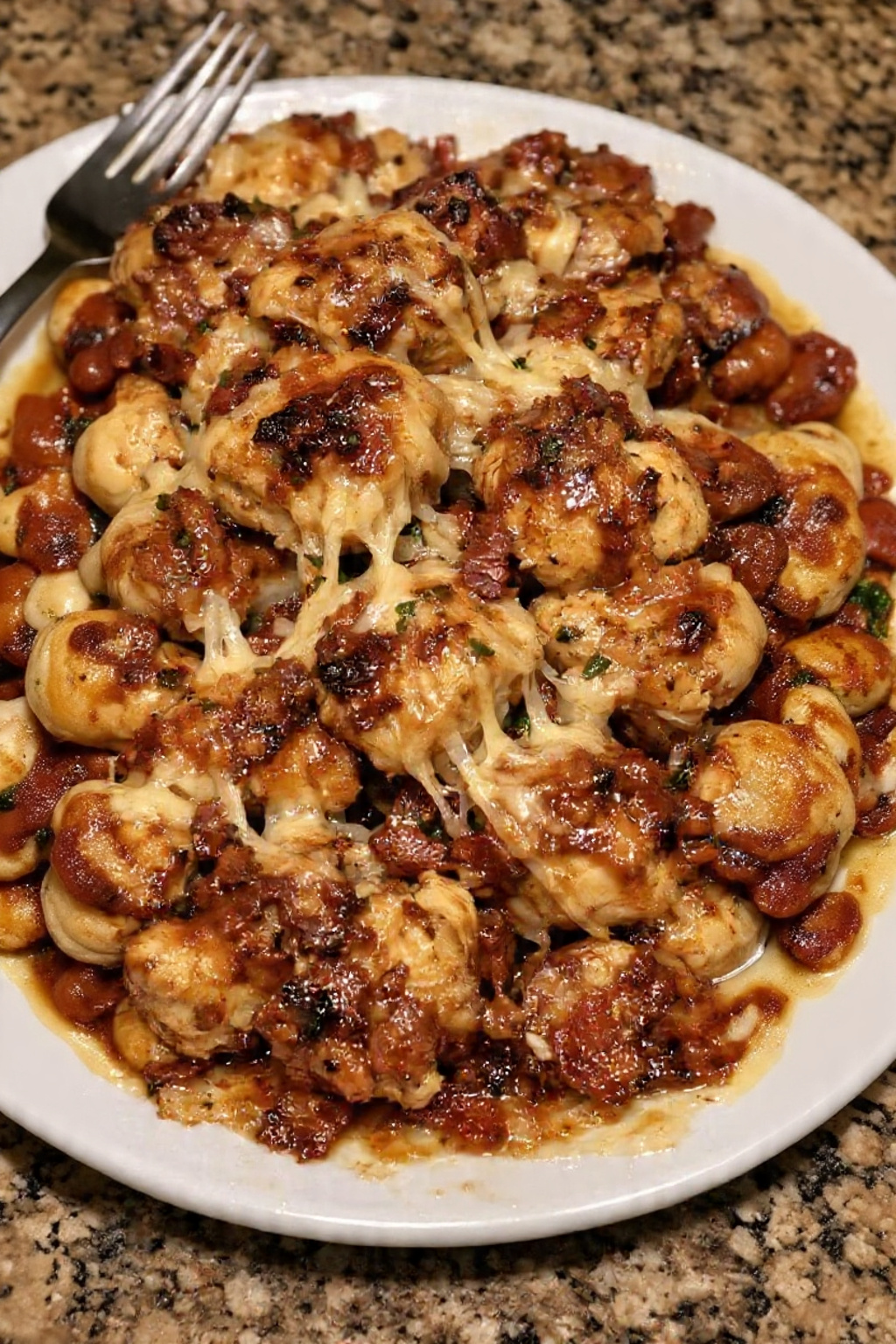 Sticky Bacon Chicken Garlic Butter Bites