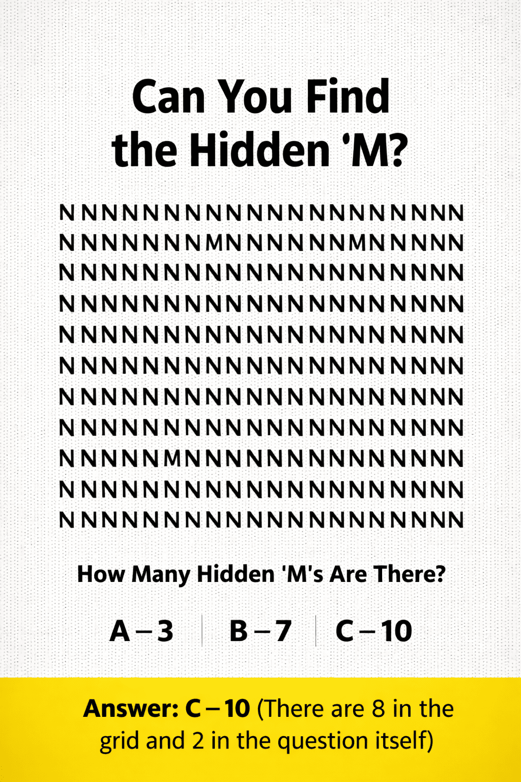 Hidden M puzzle
