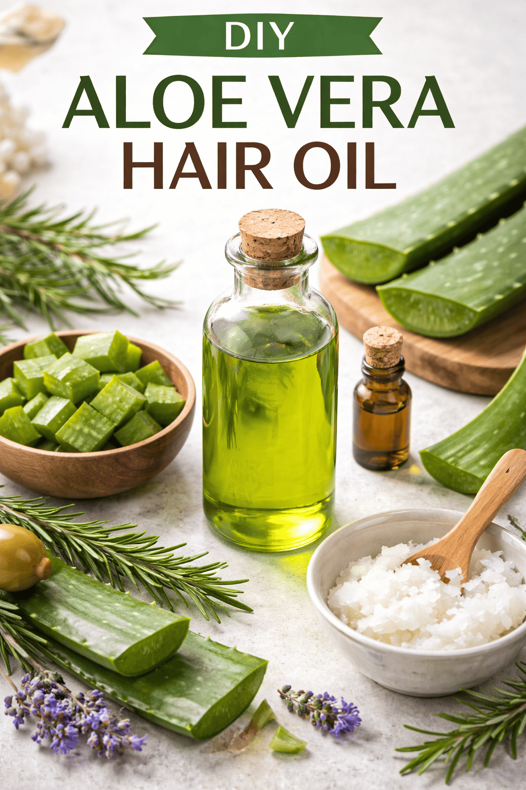 Homemade Aloe Vera Hair Oil