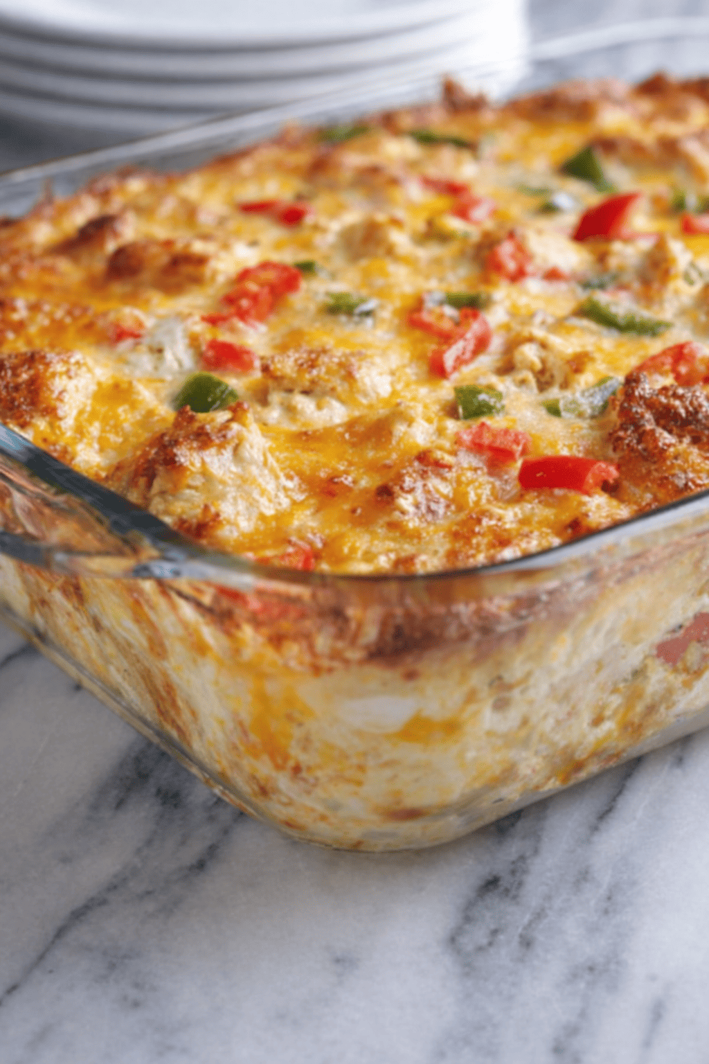 Chicken Taco Cottage Cheese Bake