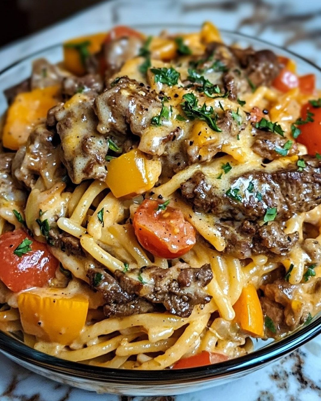 Steak spaghetti recipe