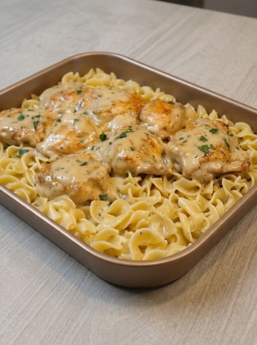 One-Pan Chicken with Buttered Noodles