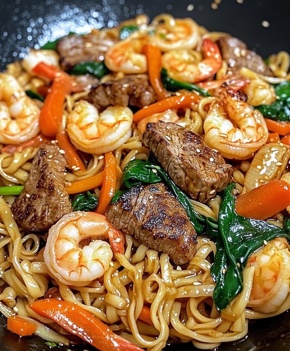Steak & Shrimp Stir-Fry Noodles