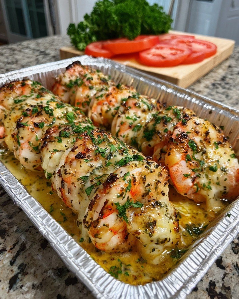 Garlic Butter Stuffed Shrimp Rolls