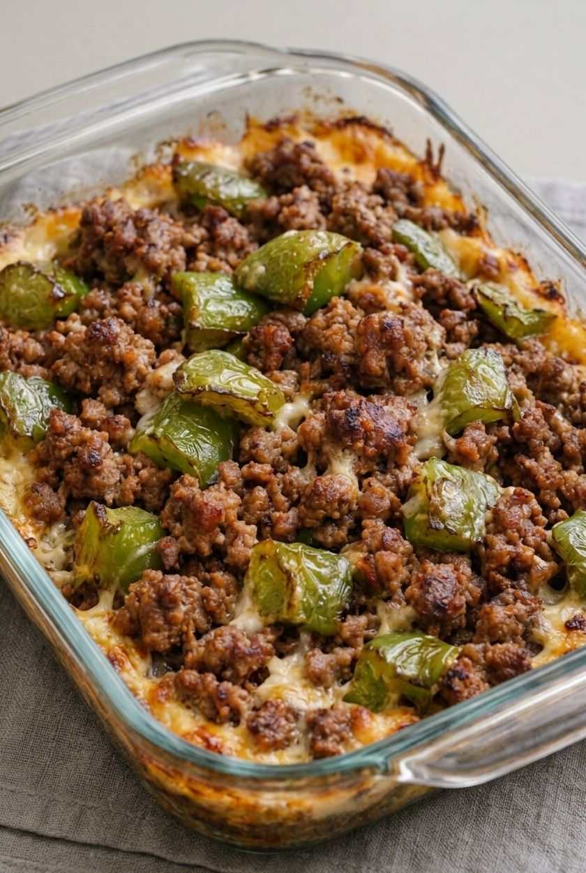 Amish beef and bell pepper bake