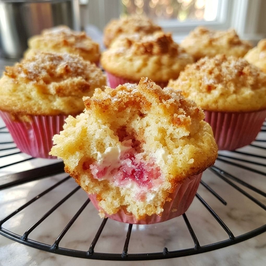 rhubarb sour cream muffins