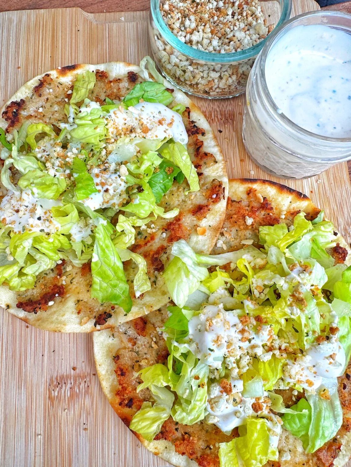 Crispy Chicken Caesar Salad Tacos