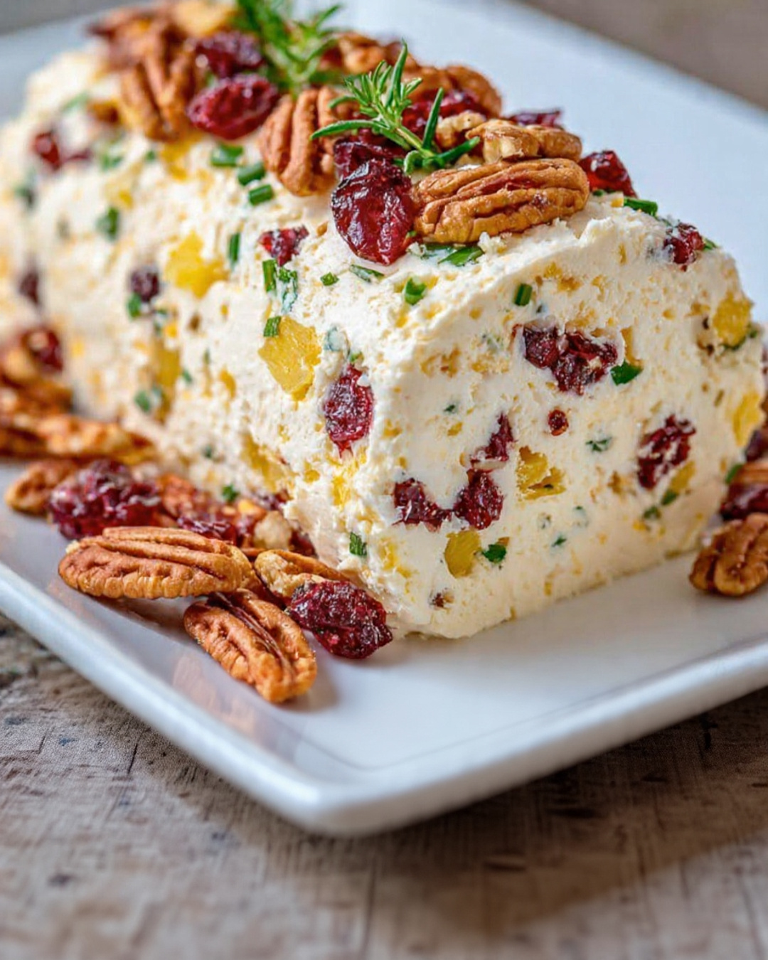 Pineapple-Cranberry Cheddar Cheese Log