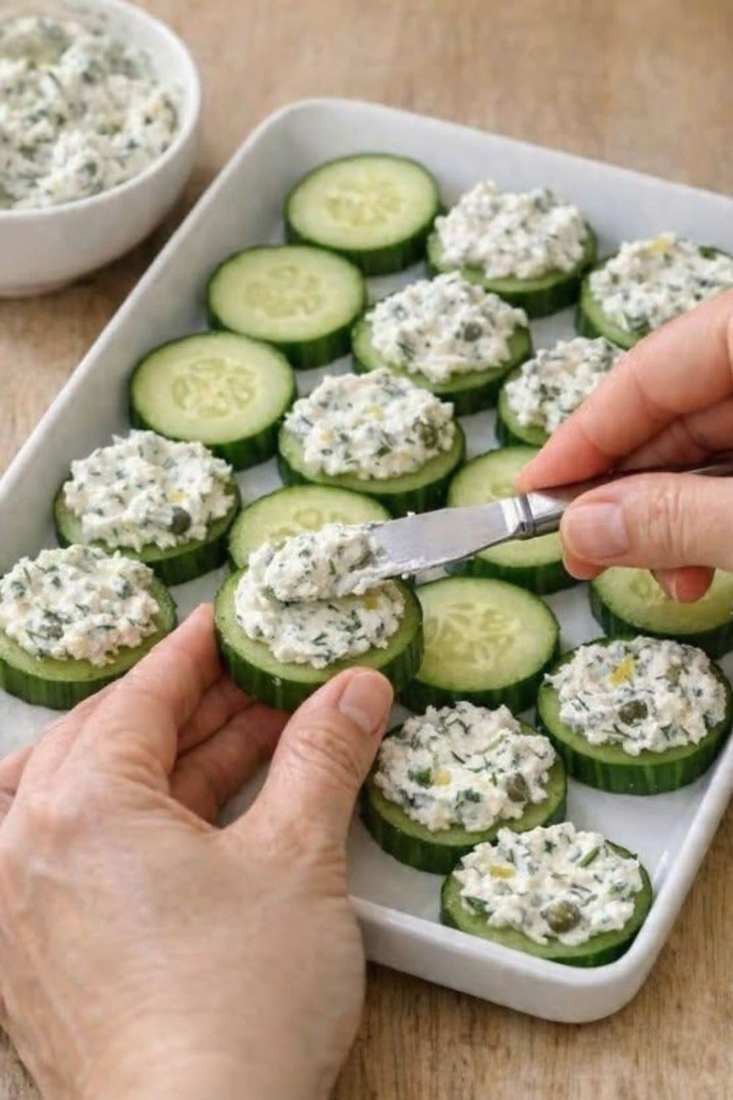 Creamy Herb Cucumber Bites Recipe 