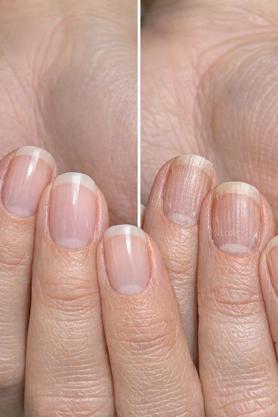 Splitting flaking nails ridges
