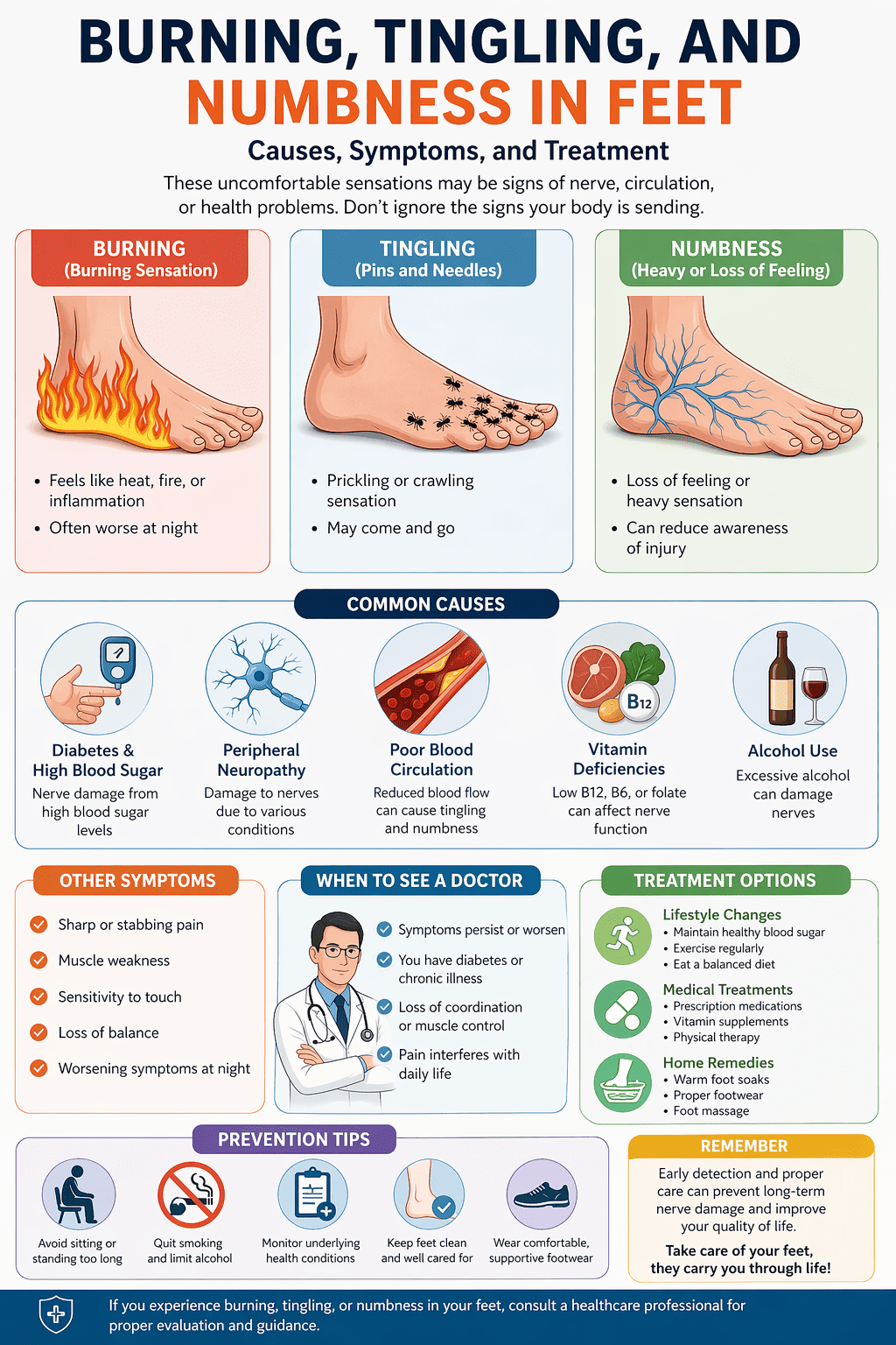 burning tingling numbness in feet