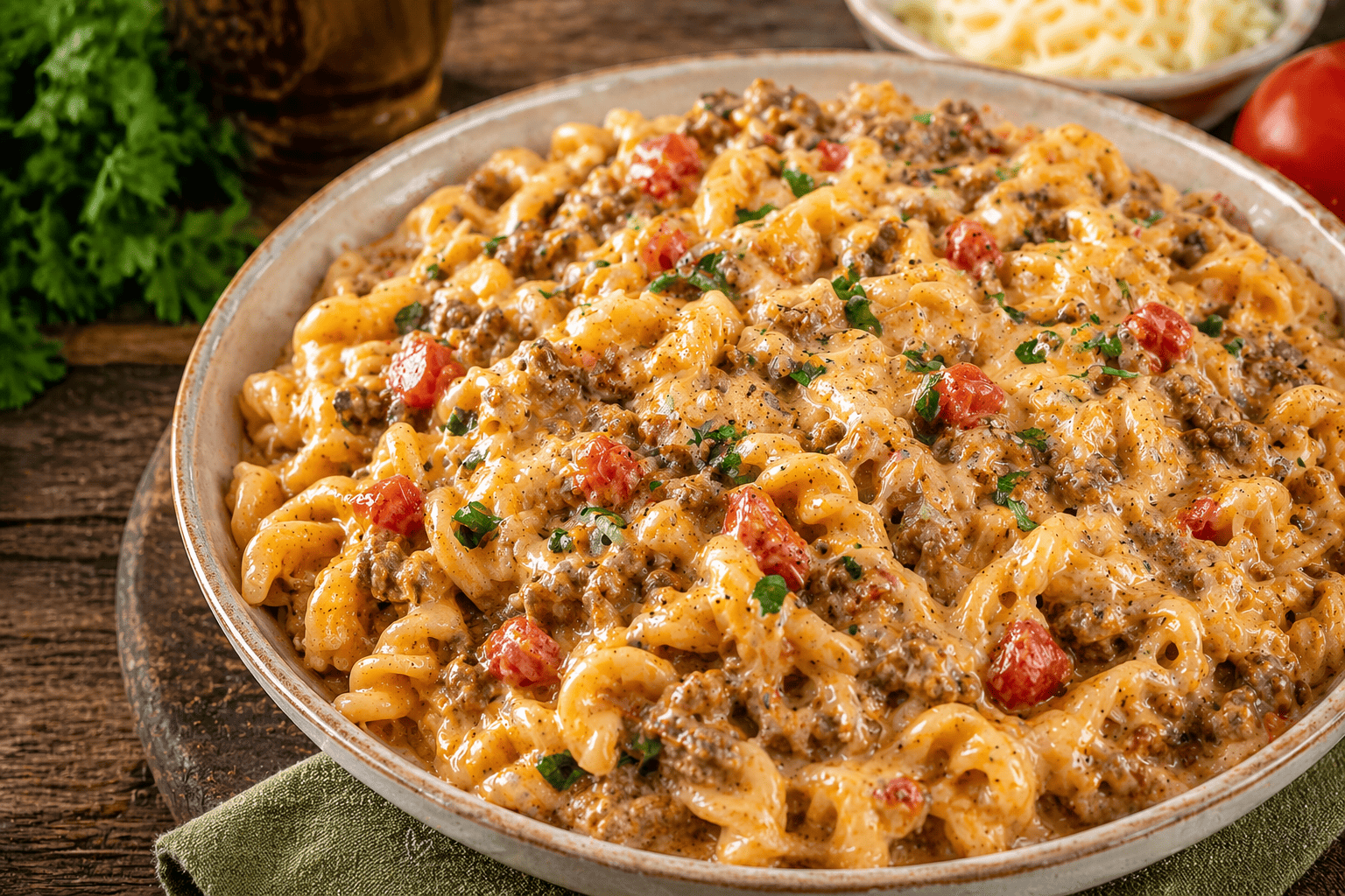 Creamy Pepper Jack Taco Beef & Noodles