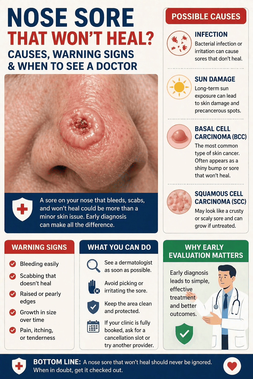 nose sore won’t heal