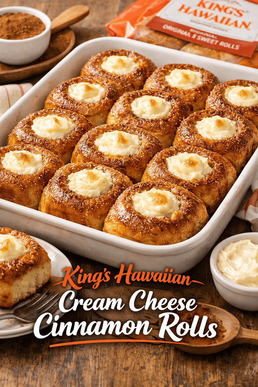 Hawaiian Cream Cheese Cinnamon Rolls
