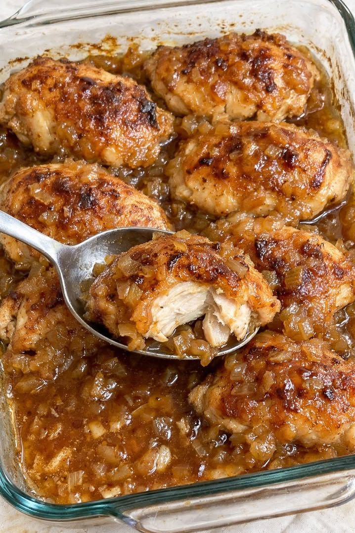 Baked Onion Chicken