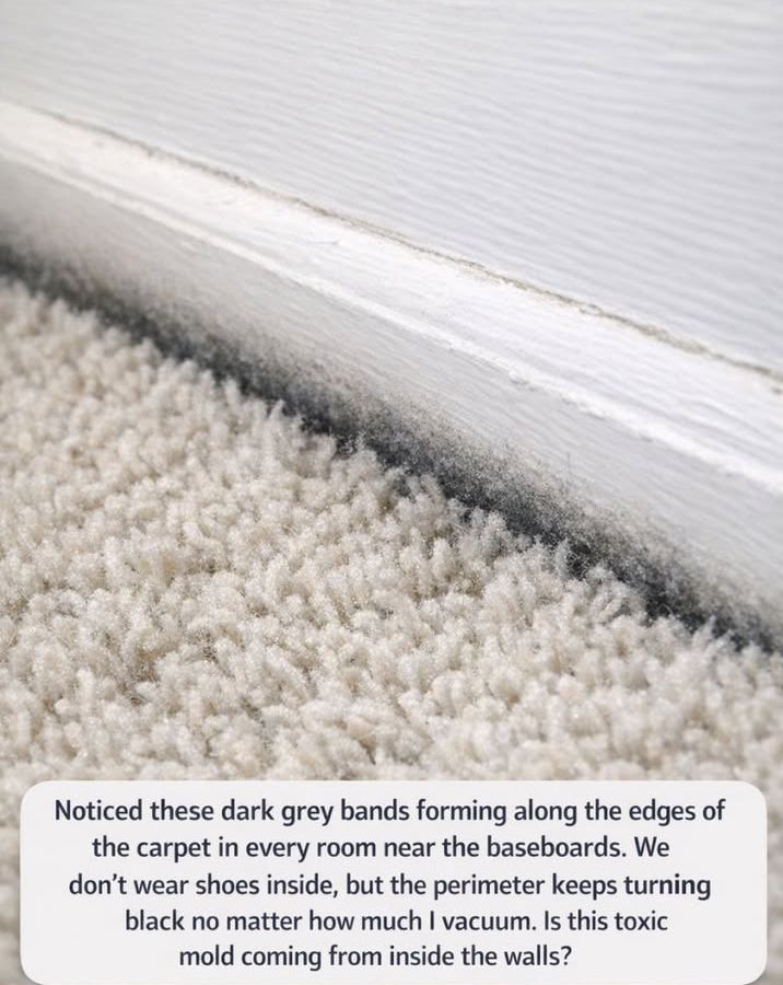 Dark Grey Lines on Carpet Edges