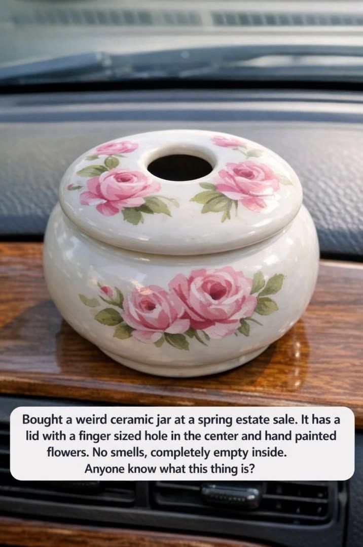 Ceramic Jar With Hole in Lid