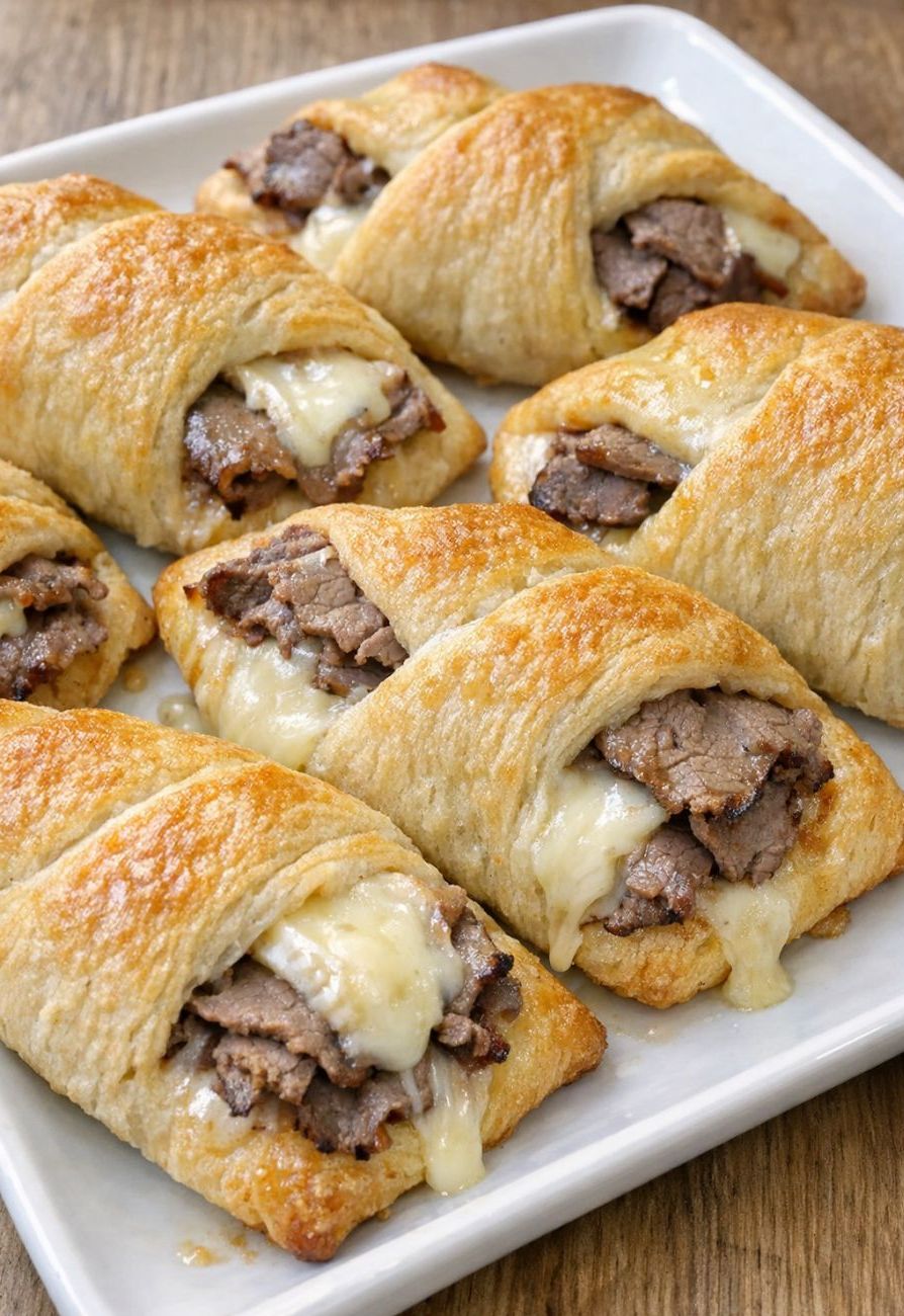 Roast Beef and Brie Crescent Diamonds