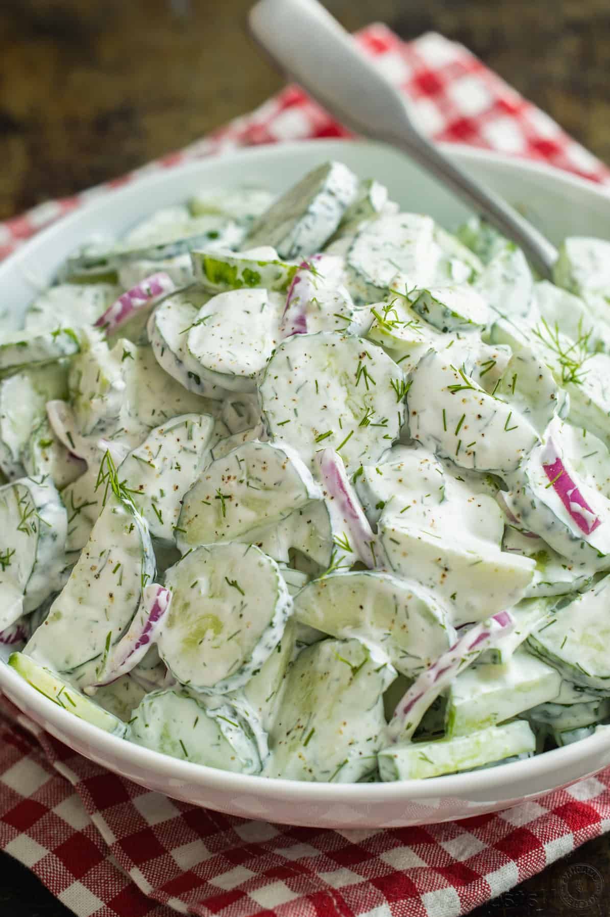 Creamy Cucumber Salad Recipe