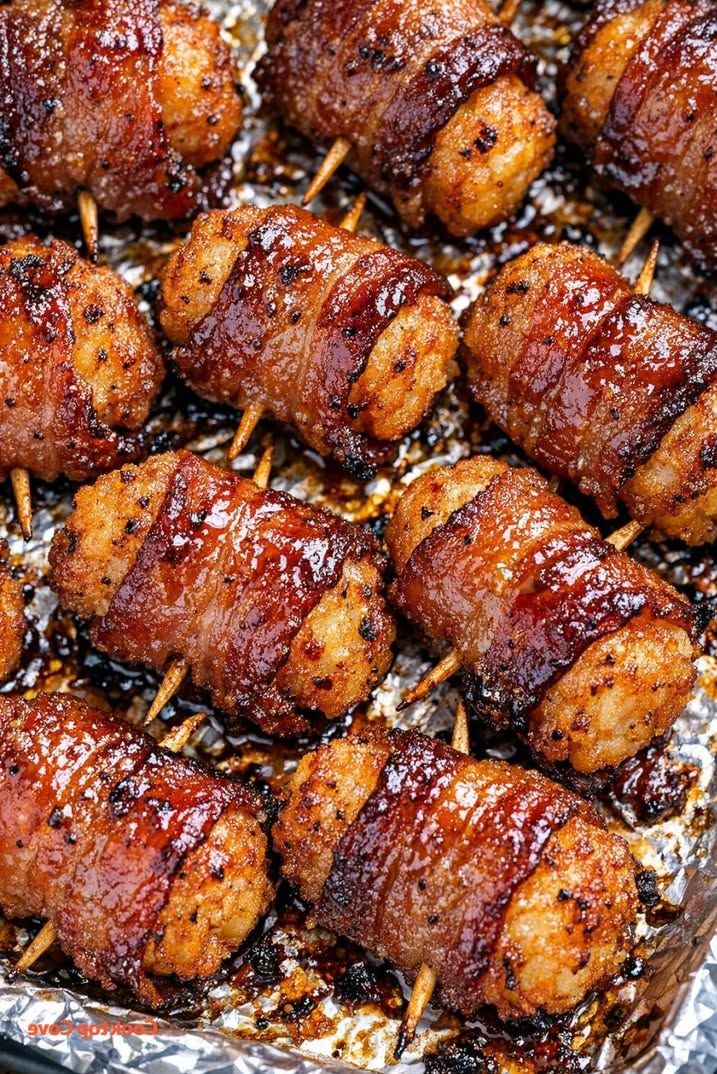 Bacon-Wrapped Tater Tot Bites
