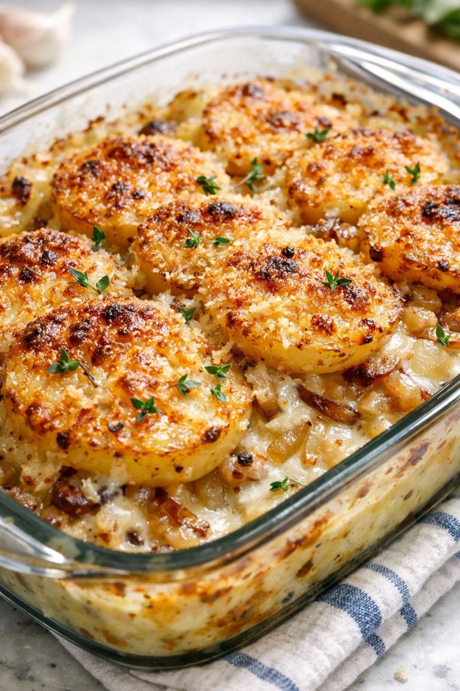 Creamy Pour-Over Baked Potatoes