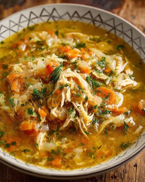 Savory Chicken and Cabbage Soup