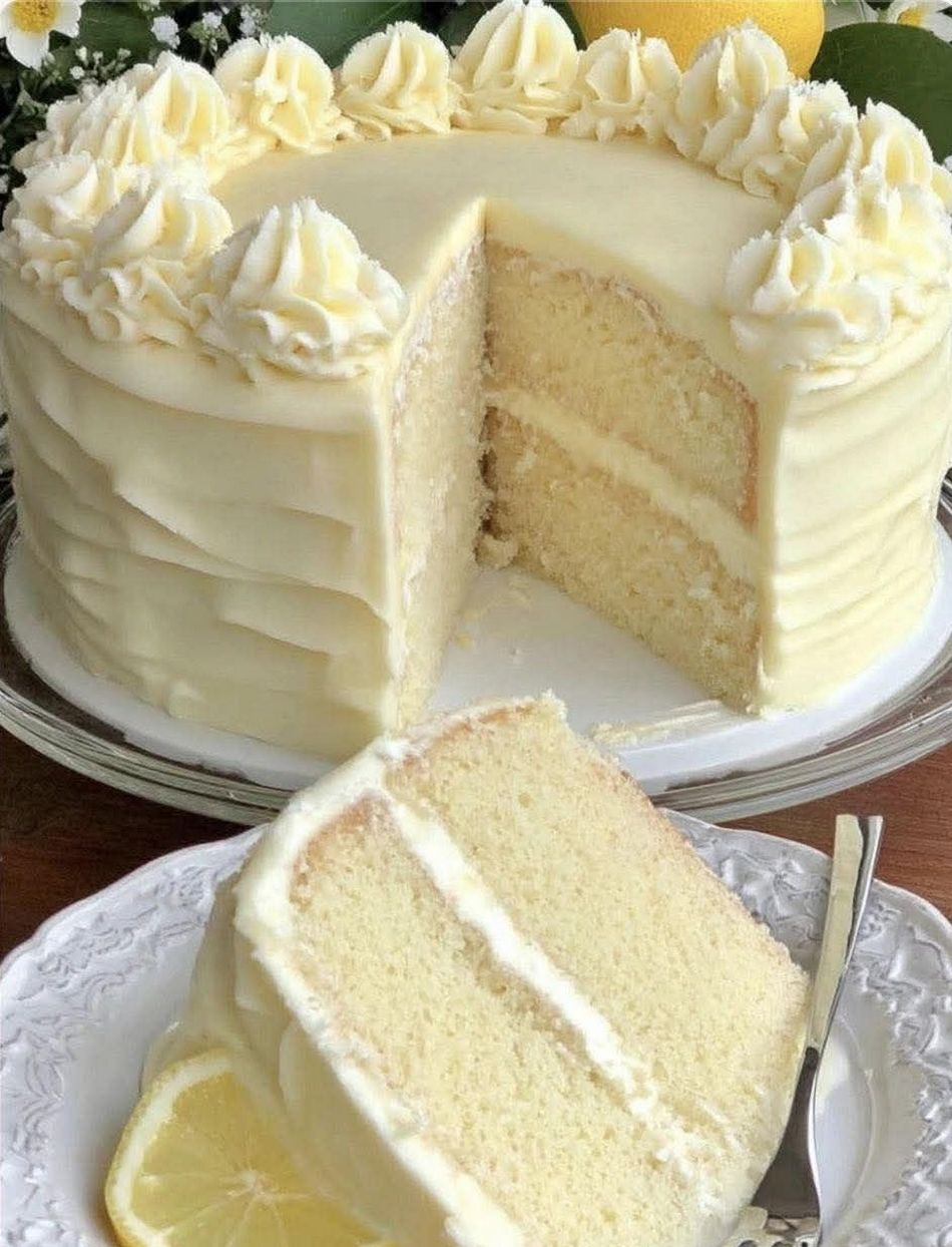 Lemon White Velvet Cake