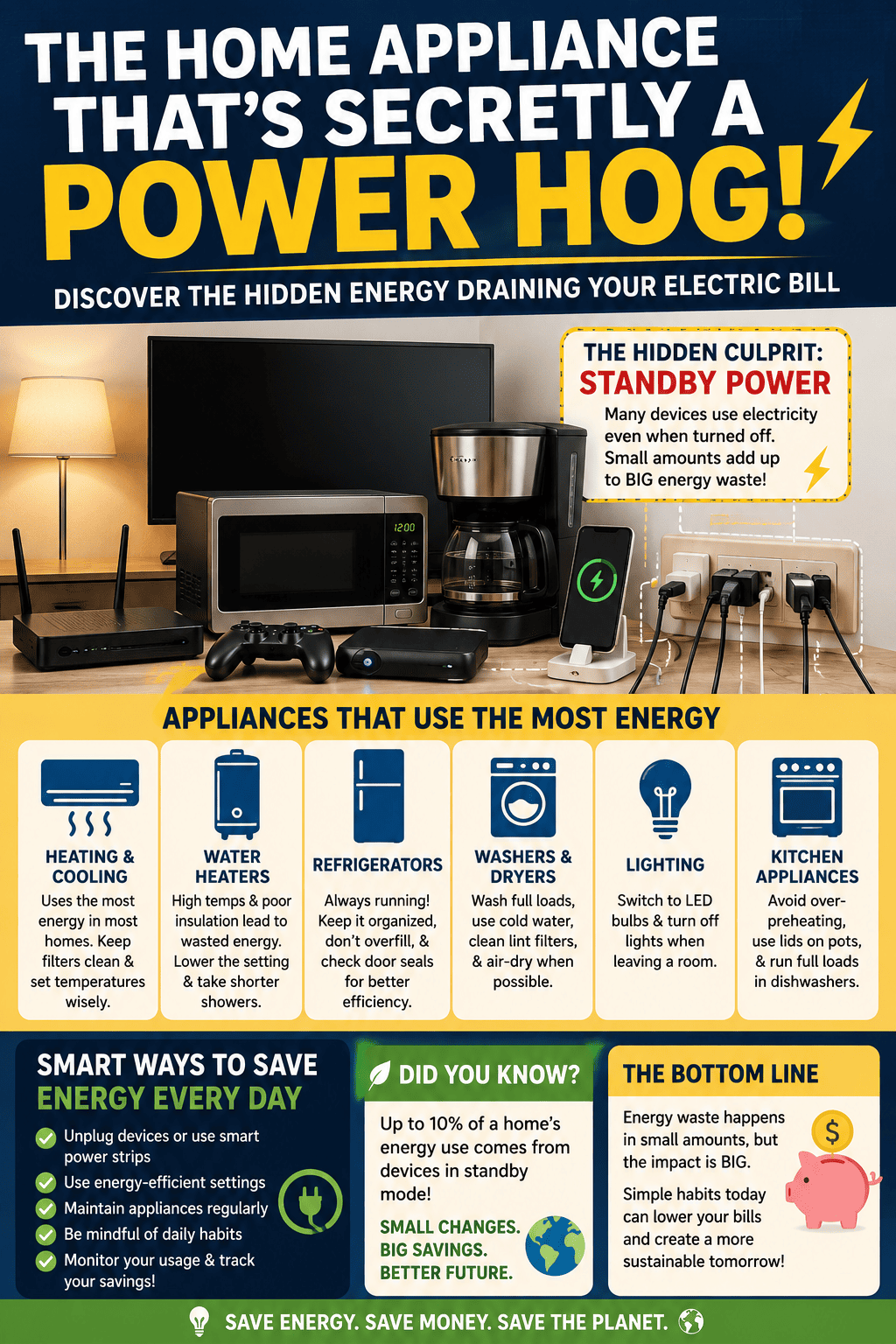 home appliance energy waste