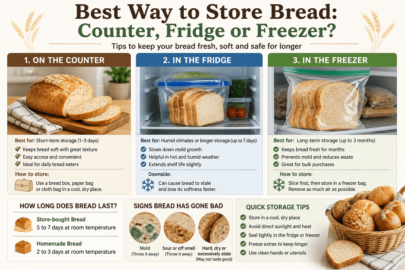 best way to store bread
