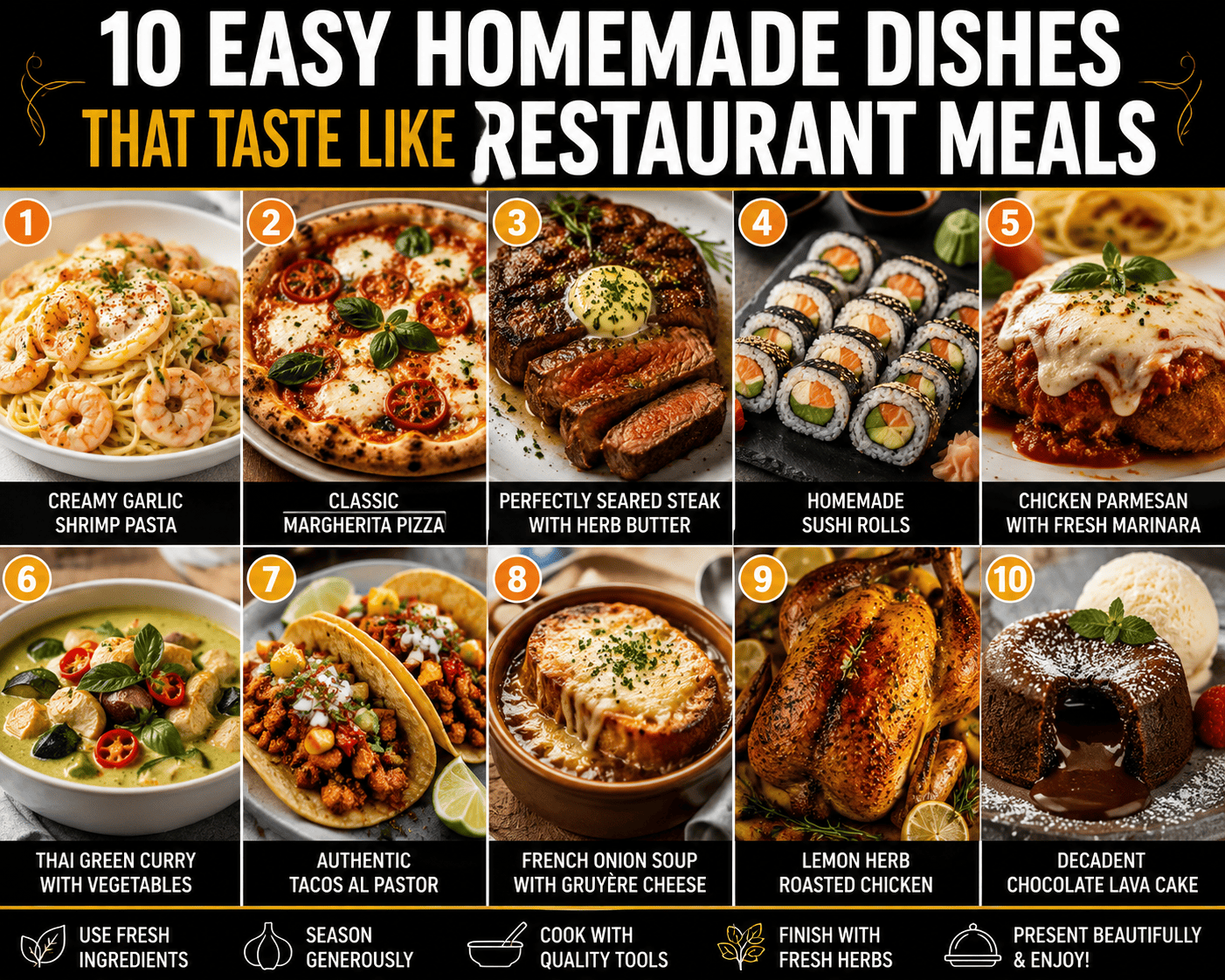 10 Easy Homemade Dishes That Taste Like Restaurant Meals