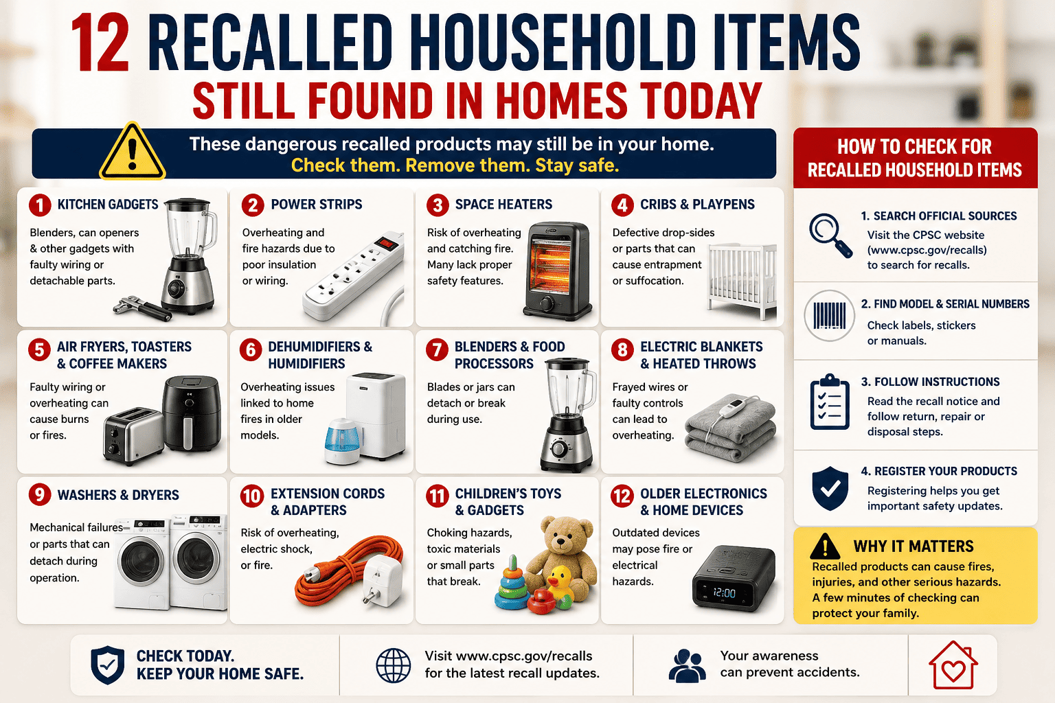 12 Recalled Household Items Still Found in Homes Today