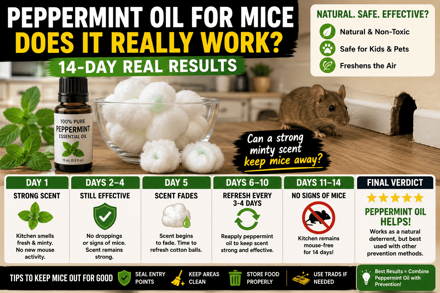 peppermint oil for mice