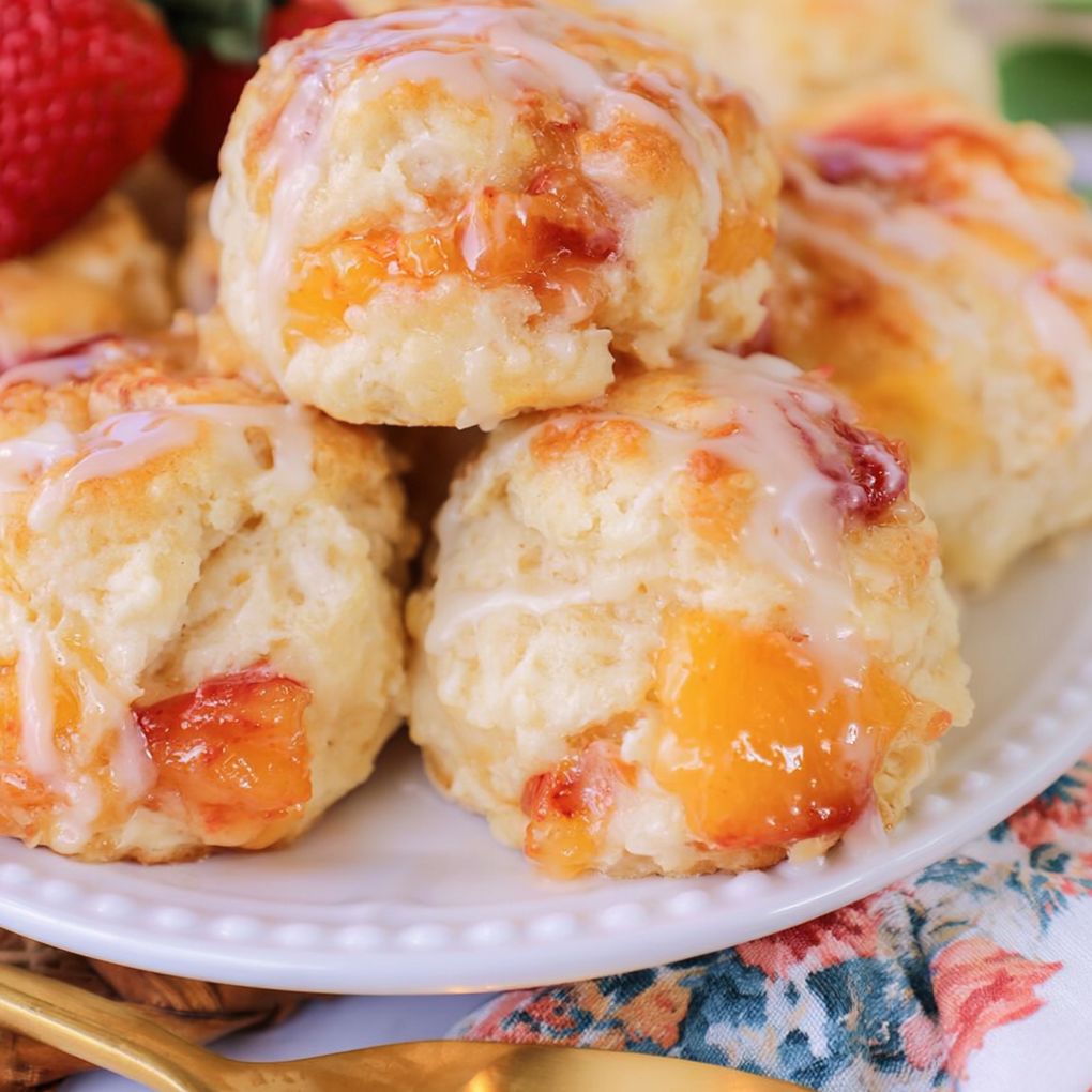 Peach Buttermilk Biscuits