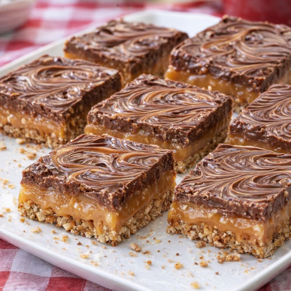 Caramel Pretzel Bars