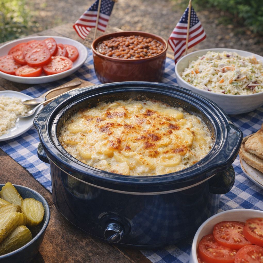Golden Scalloped Katahdin Potatoes