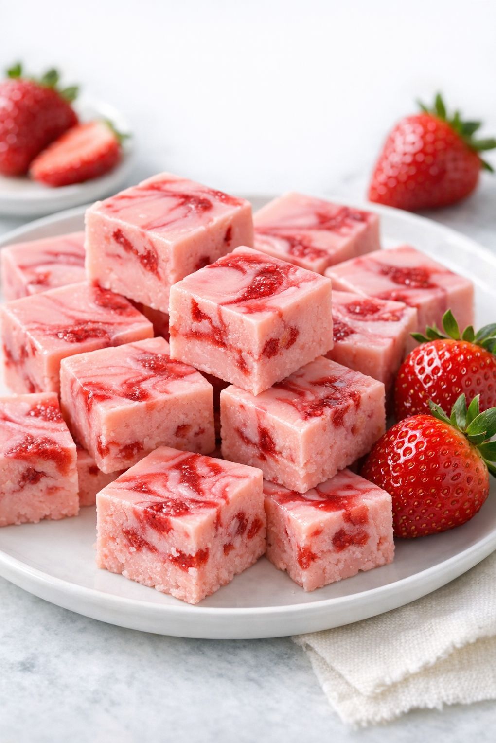 Strawberry Milk Fudge