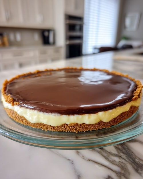 Chocolate Ganache Tart with Vanilla Cream Filling